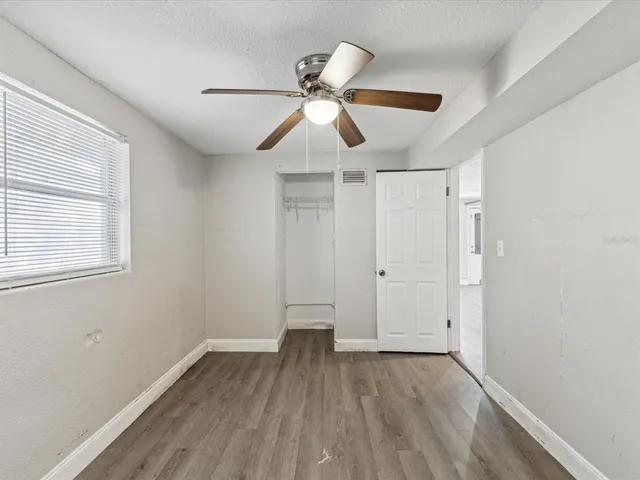 a view of an empty room and window