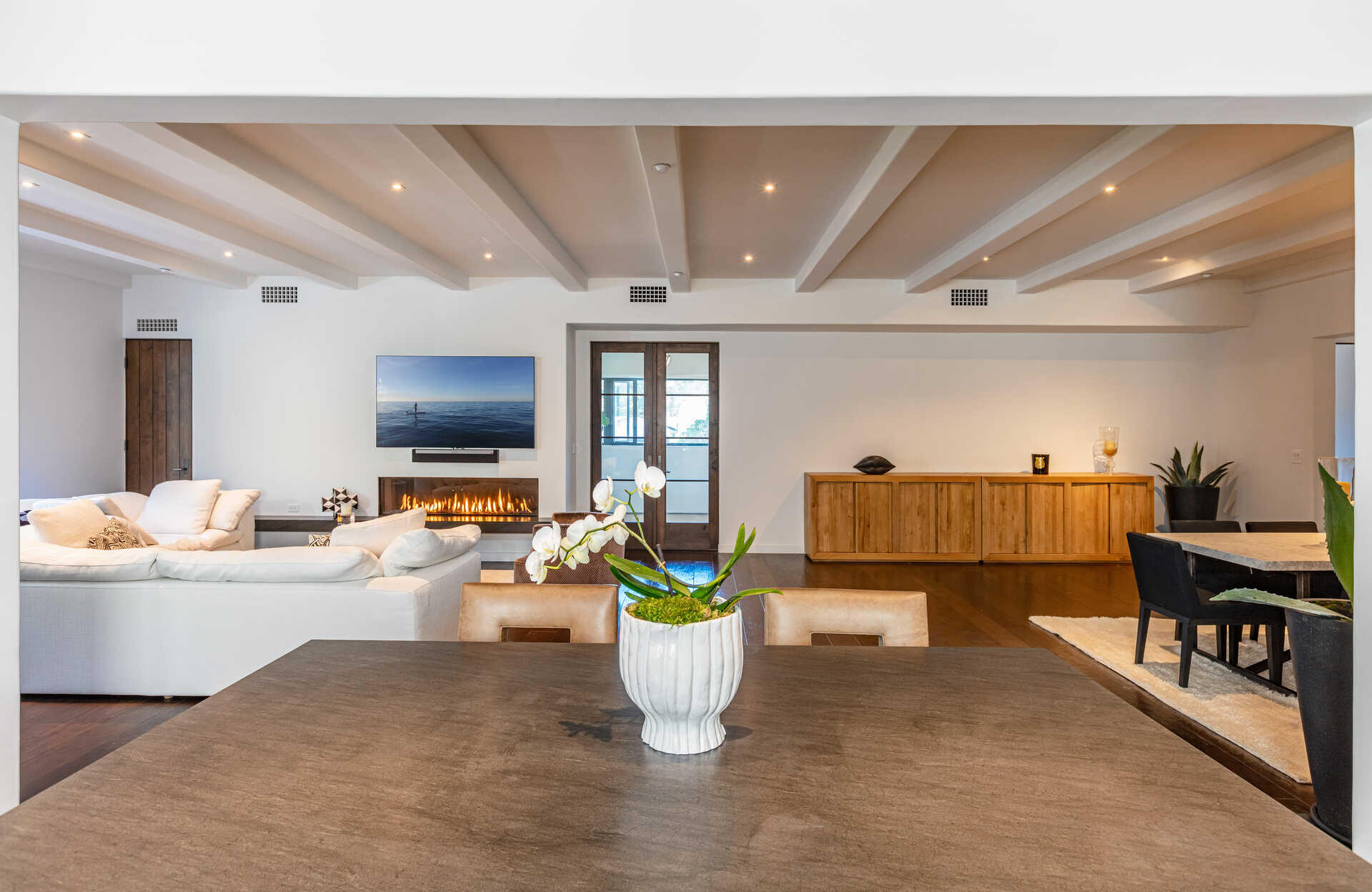 107 Olive Mill Road Santa Barbara, CA 93108 - Photo 21 of 39 a living room with furniture and a flat screen tv