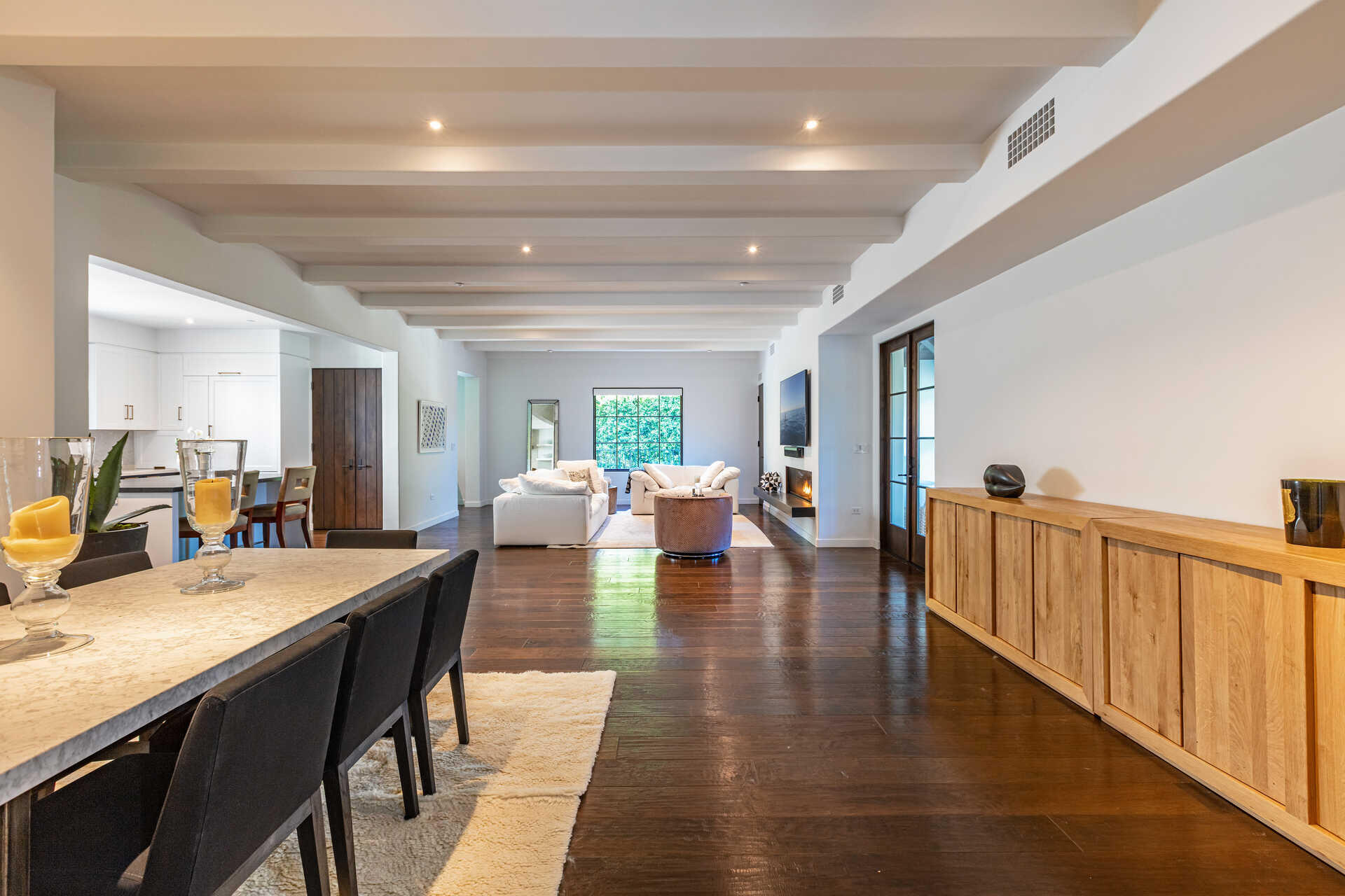 107 Olive Mill Road Santa Barbara, CA 93108 - Photo 24 of 39 a view of a dining area with furniture window and wooden floor