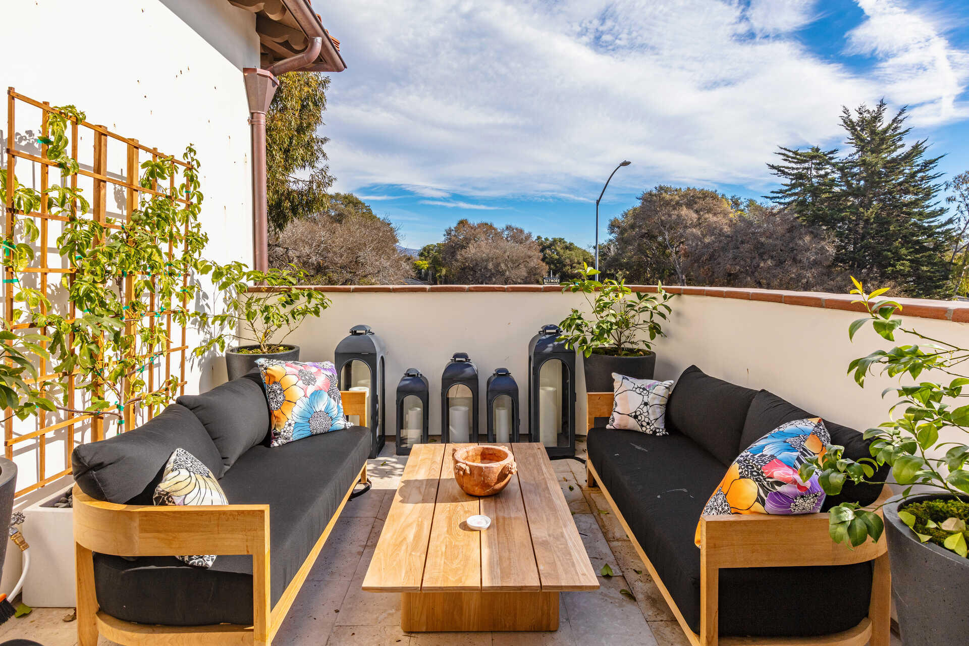 107 Olive Mill Road Santa Barbara, CA 93108 - Photo 38 of 39 swimming pool view with couple of couches and potted plants