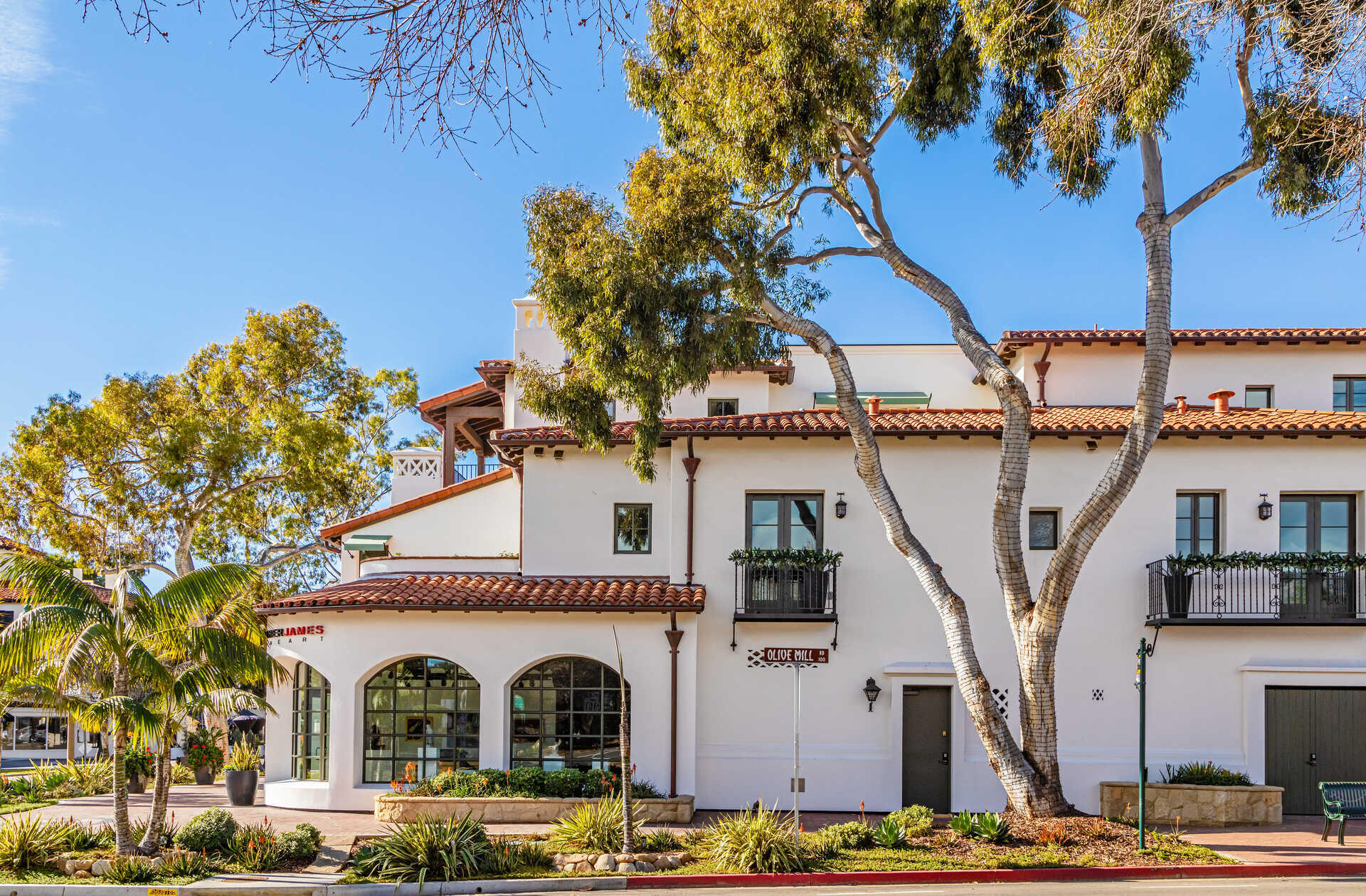 107 Olive Mill Road Santa Barbara, CA 93108 - Photo 6 of 39 a front view of a building with large trees