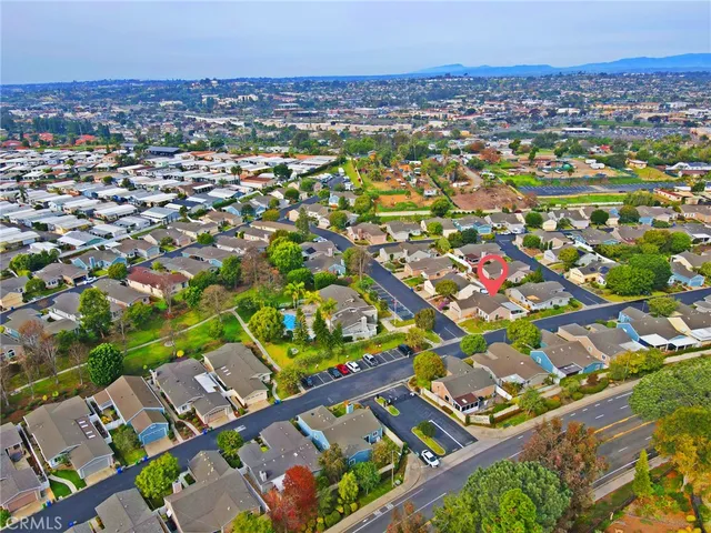 an aerial view of multiple house