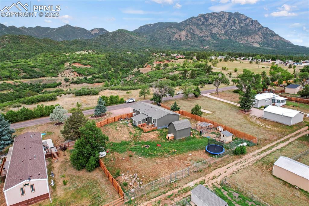 8395 Commanche Road Colorado Springs, CO 80926 - Photo 25 of 29 an aerial view of residential house with an outdoor space