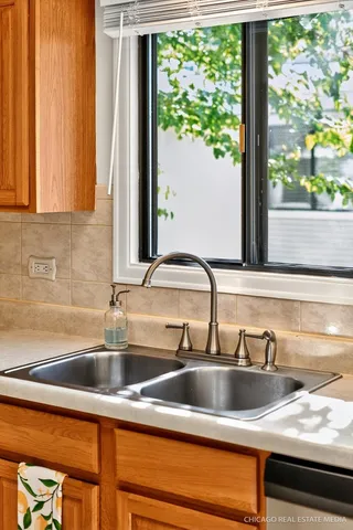 a kitchen sink with a sink