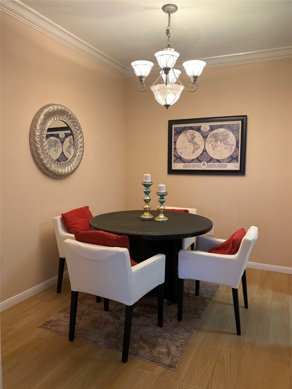 3231 Allen Parkway, Unit 2107 Houston, TX 77019 - Photo 11 of 48 a view of a dining room with furniture and chandelier