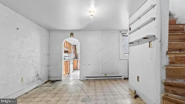 a view of storage and utility room with closet