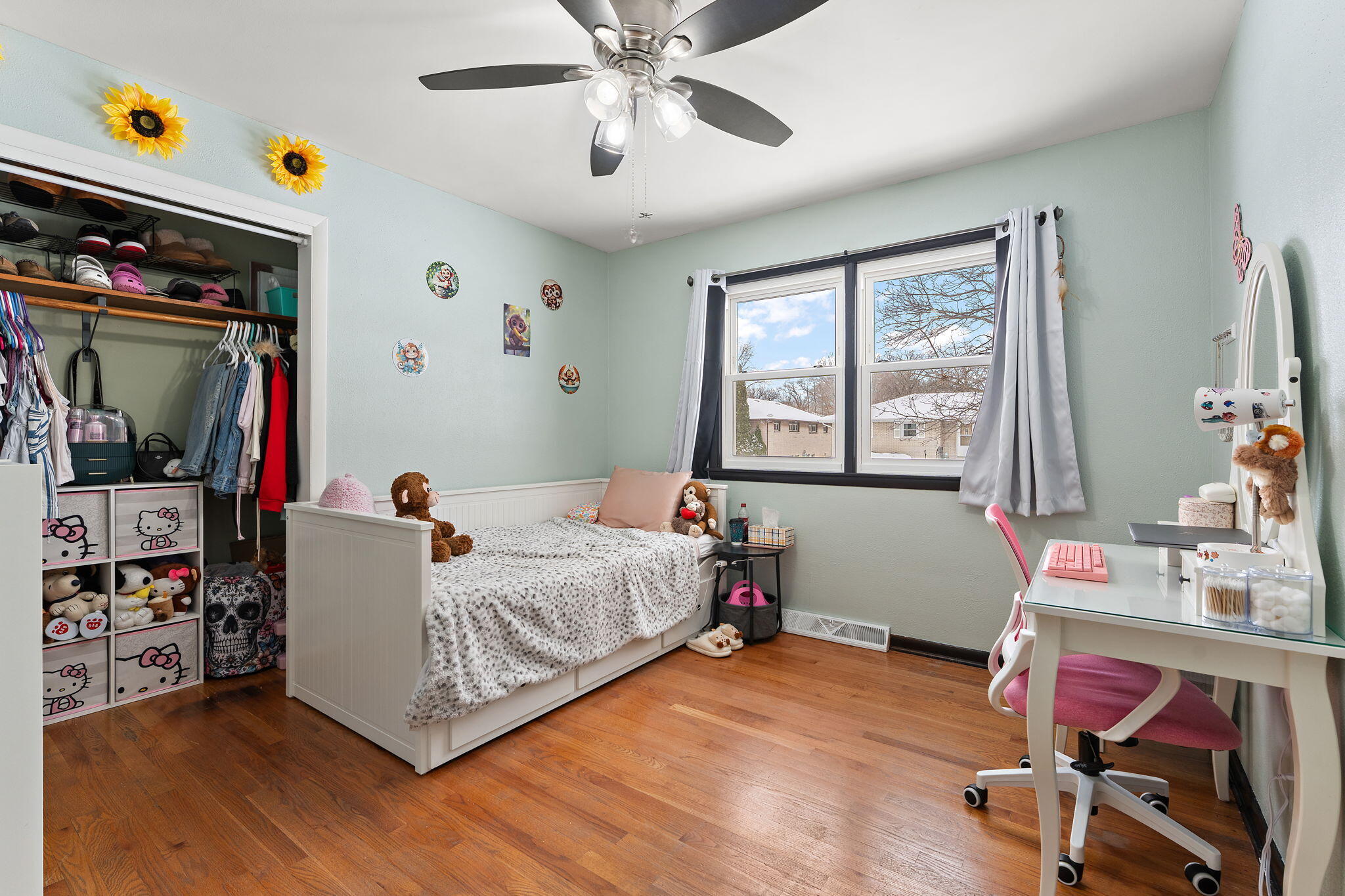 5345 Johnson Street Merrillville, IN 46410 - Photo 13 of 26 a bedroom with furniture and a window