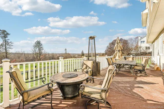 a view of outdoor space with seating area