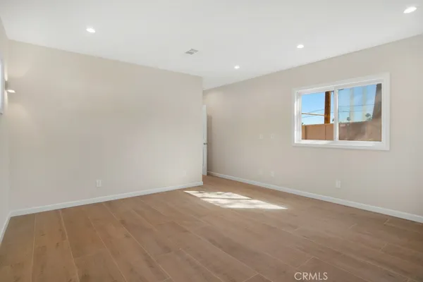 an empty room with a window