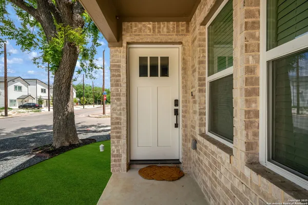 a view of front door of house