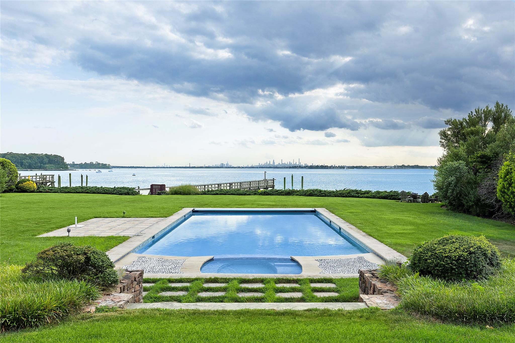 5 Half Moon Lane Sands Point, NY 11050 - Photo 24 of 35 a view of yard with swimming pool and green space
