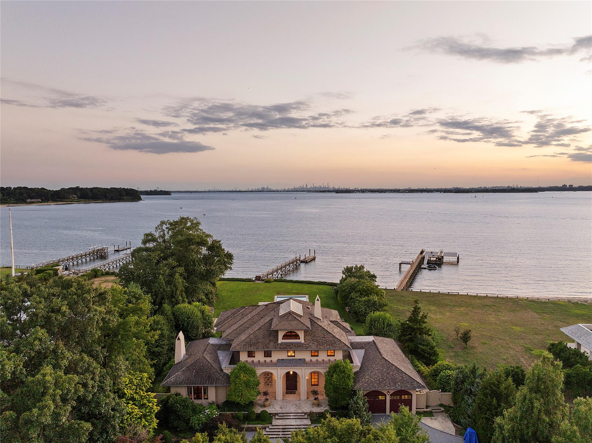 5 Half Moon Lane Sands Point, NY 11050 - Photo 34 of 35 an aerial view of a house with a lake view