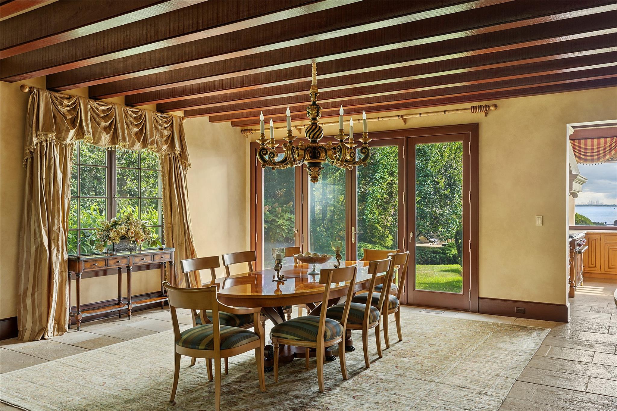 5 Half Moon Lane Sands Point, NY 11050 - Photo 7 of 35 a view of a dining room with furniture window and outside view