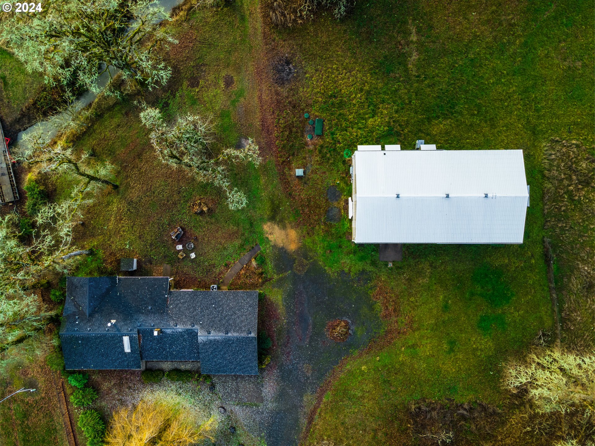 83766 Cloverdale Road Creswell, OR 97426 - Photo 39 of 45 an aerial view of house with yard swimming pool and outdoor seating