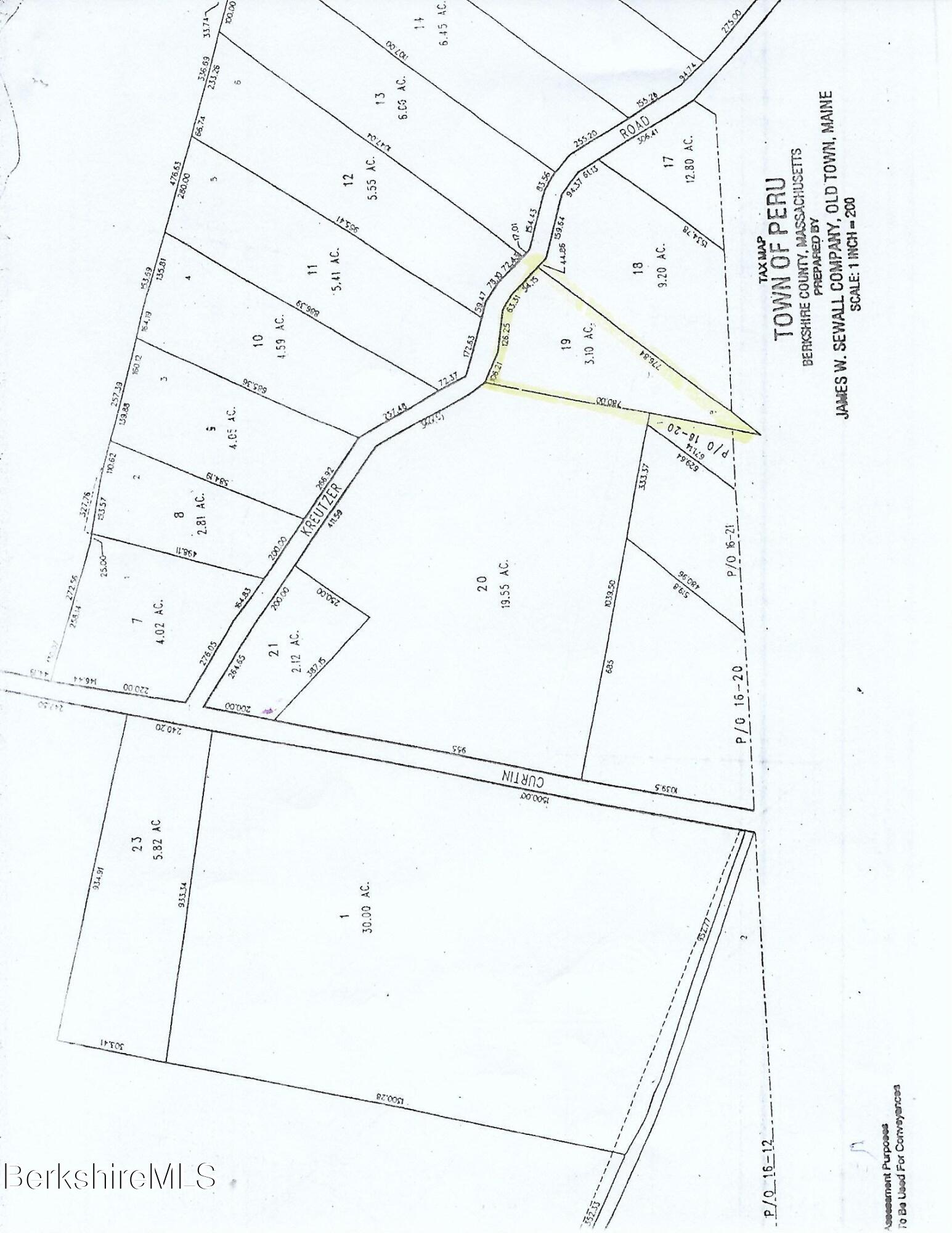 0 Kreutzer Road Hinsdale, MA 01235 - Photo 5 of 5 MAP Lot 19 Kreutzer Road