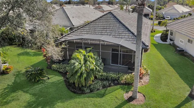 a aerial view of a house