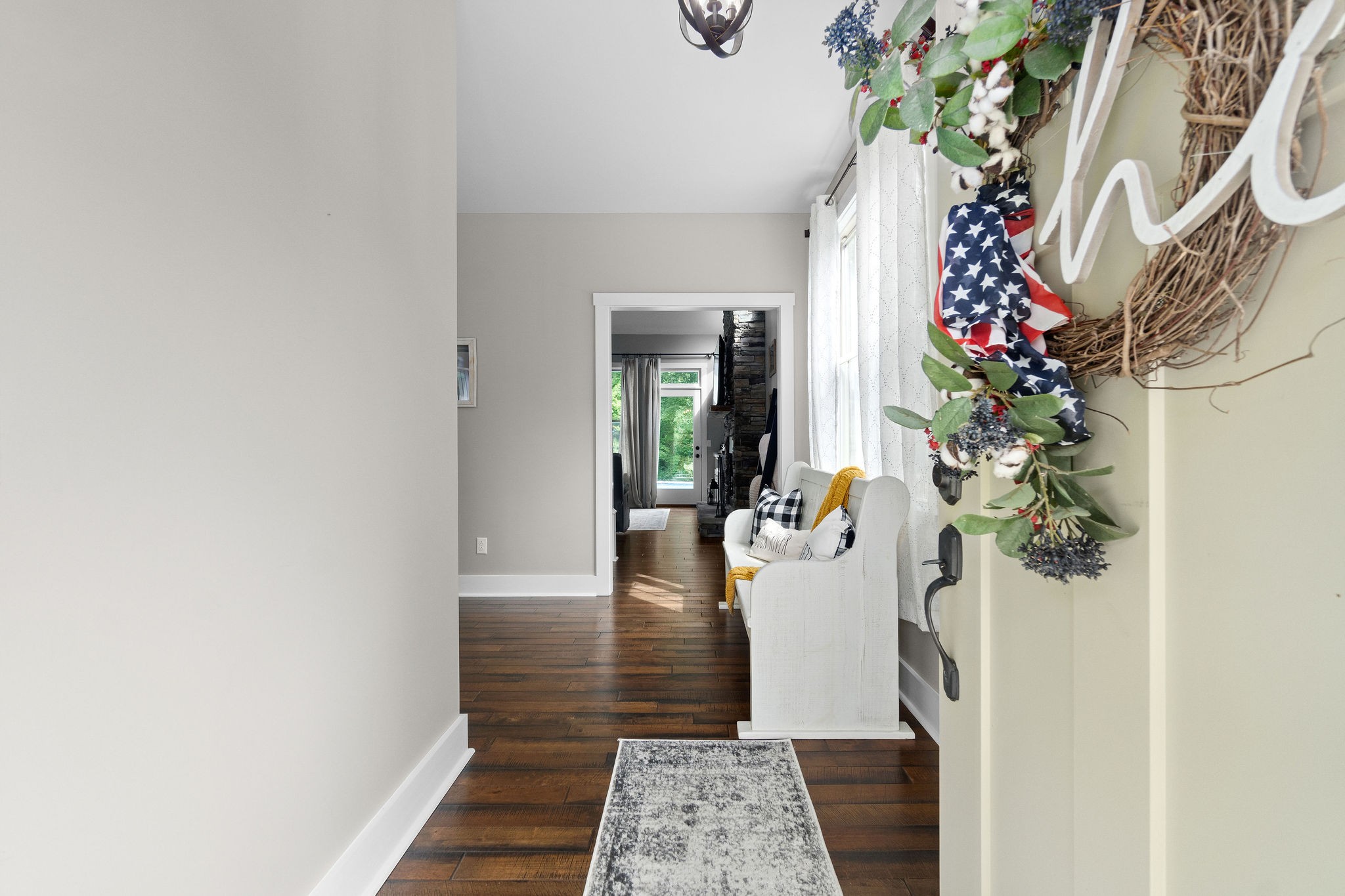 1855 Tottys Bend Road Duck River, TN 38454 - Photo 5 of 46 a view of a hallway with wooden floor