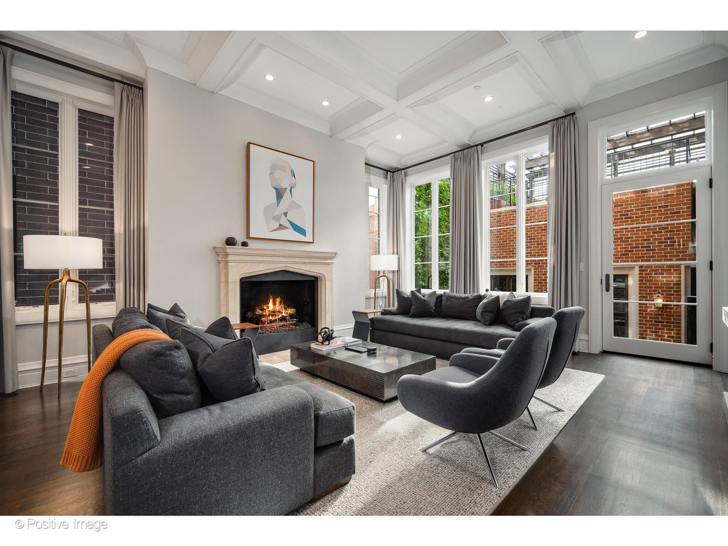 1720 North Mohawk Street Chicago, IL 60614 - Photo 9 of 48 a living room with furniture and a fireplace
