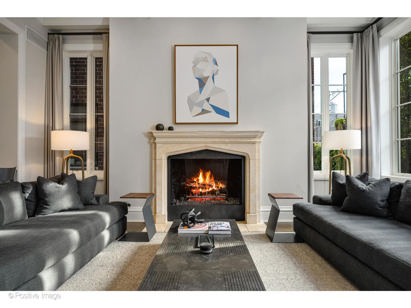 1720 North Mohawk Street Chicago, IL 60614 - Photo 10 of 48 a living room with furniture and a fireplace