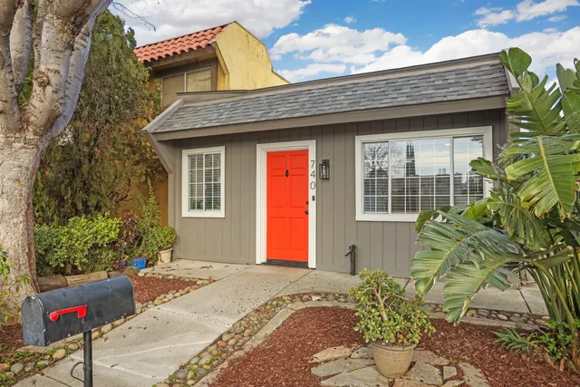 a front view of a house