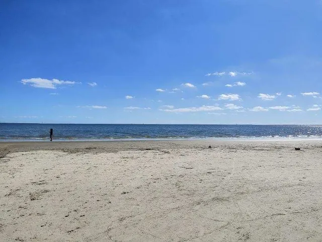 a view of beach and an ocean beach