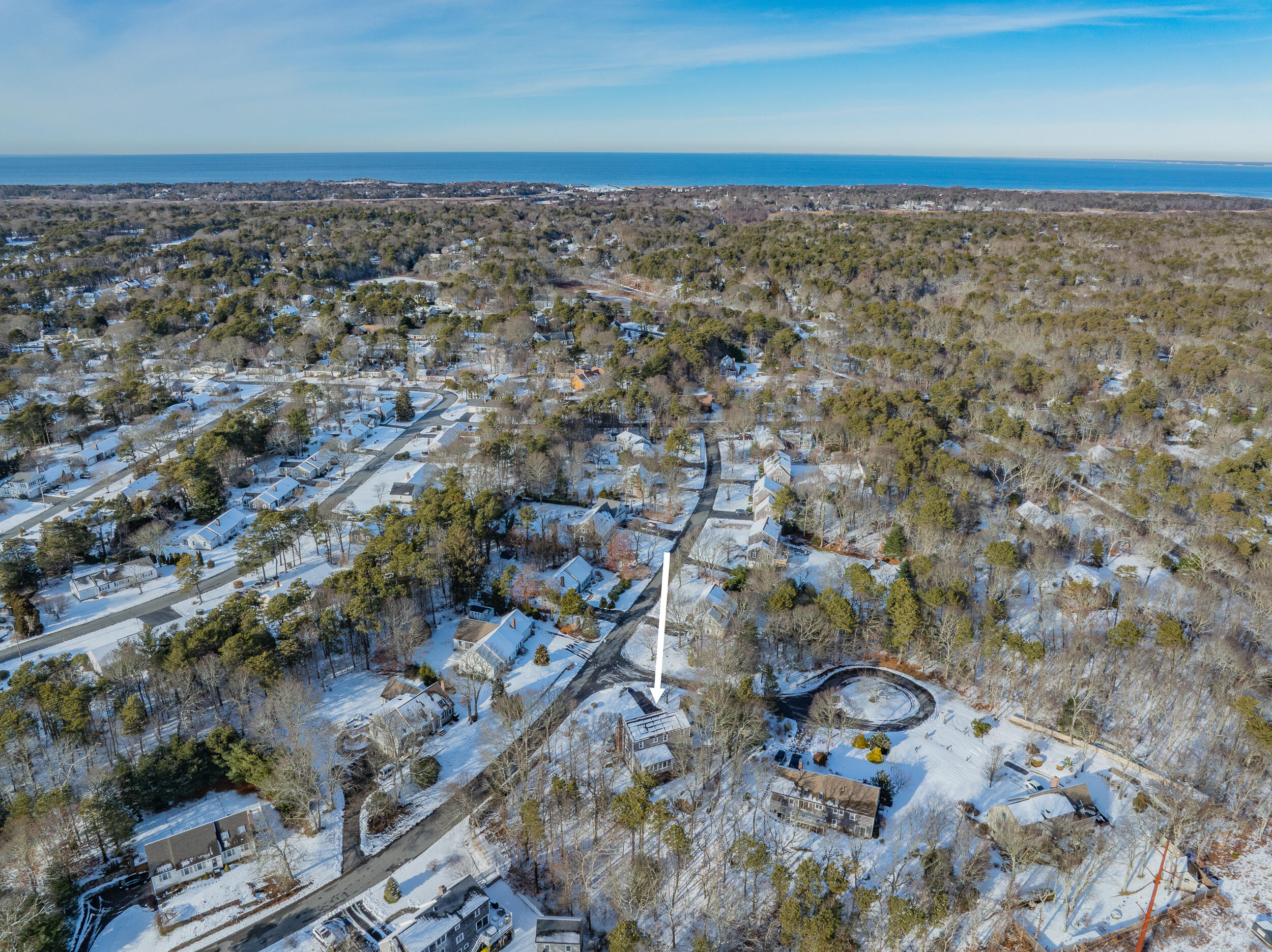 36 Island Street East Dennis, MA 02660 - Photo 41 of 41 an aerial view of a backyard of a house