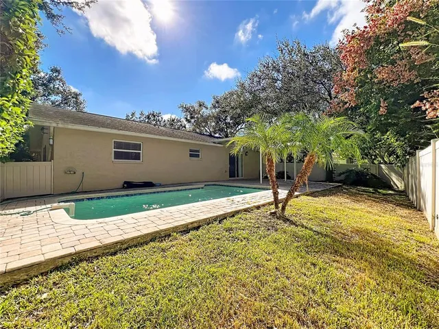 a backyard of a house