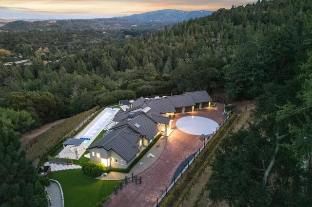a view of city and mountain