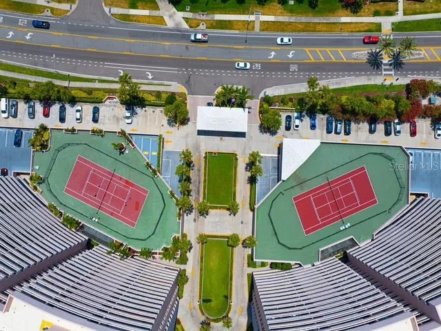 a view of an outdoor space with seating area