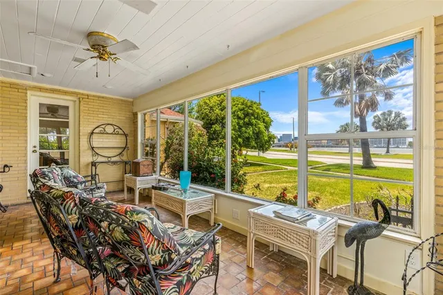 a view of outdoor space with garden