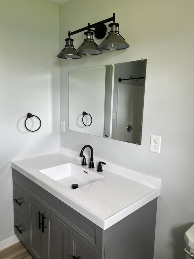 35 Field Road Silver Bay, MN 55614 - Photo 11 of 20 Bathroom with vanity and light wood-type flooring