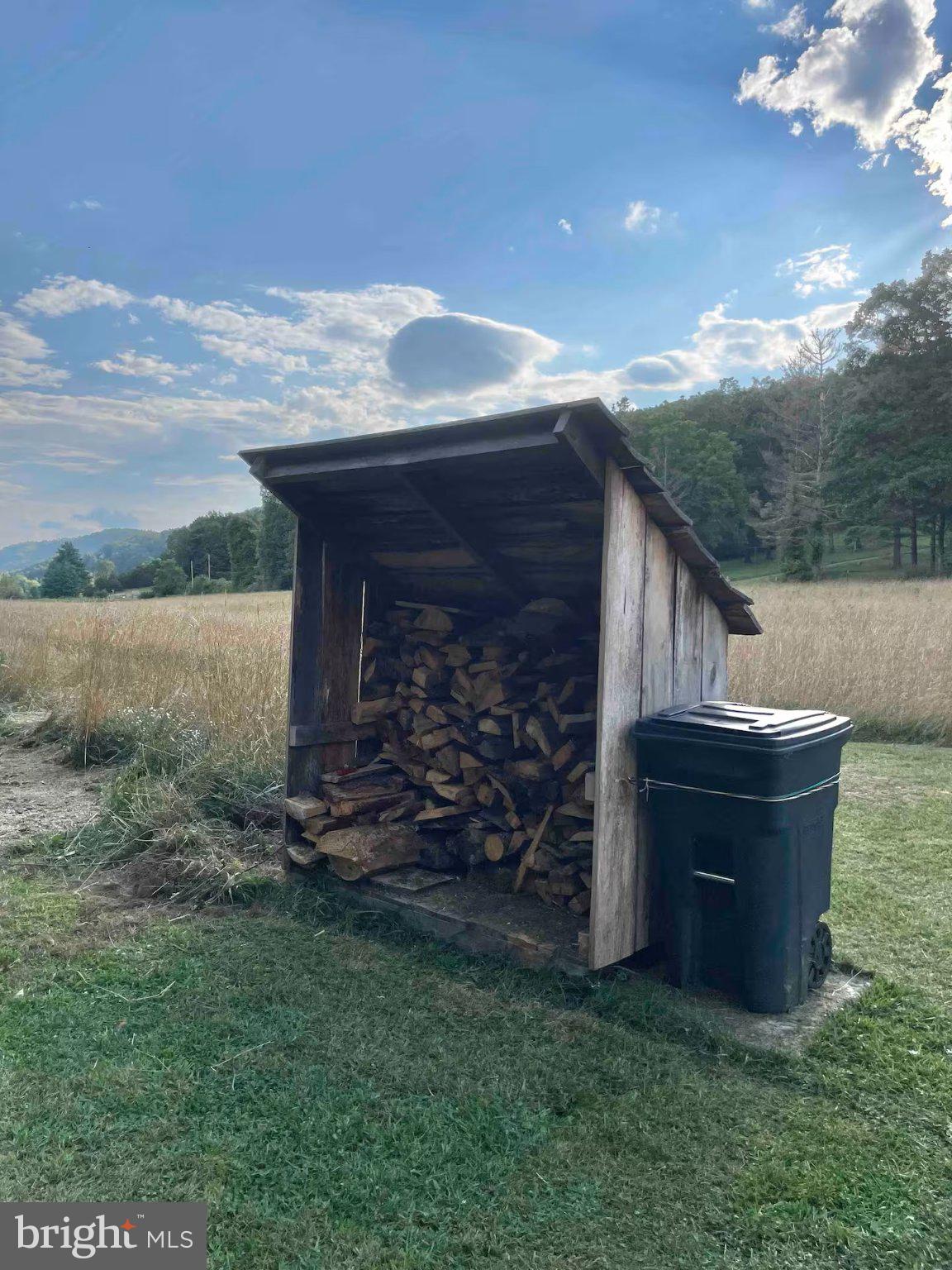 184 Skiles- Pitsenbarger Road Franklin, WV 26807 - Photo 34 of 39 Rustic shed in serene landscape.