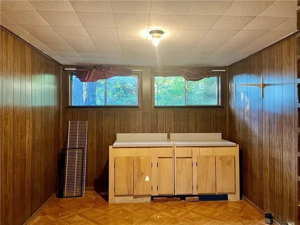 a room with a bed