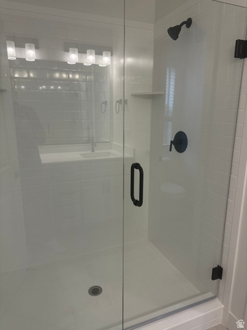 15 South Lunar Way Mapleton, UT 84664 - Photo 7 of 13 Full bath featuring a stall shower and a sink