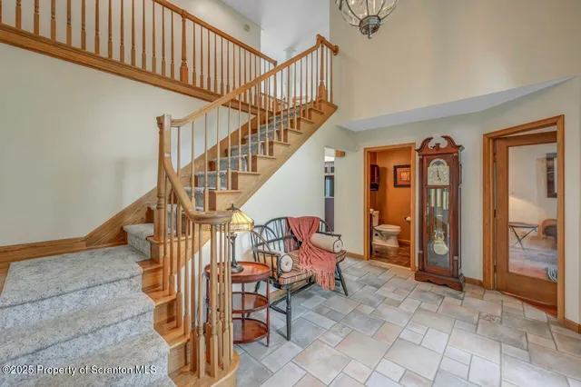 a view of a garden with a building in the background