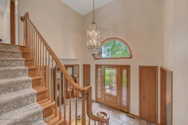 a view of a garden with a pathway