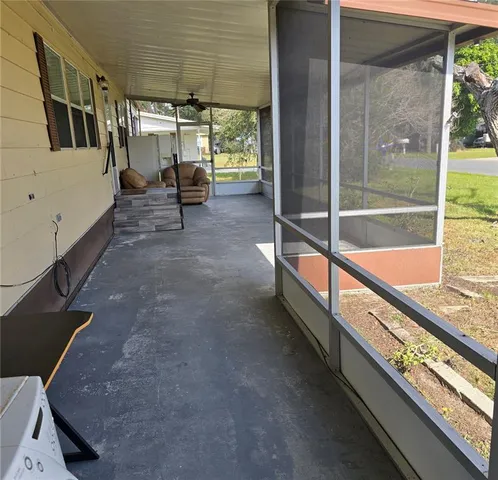 a view of an outdoor space with seating area