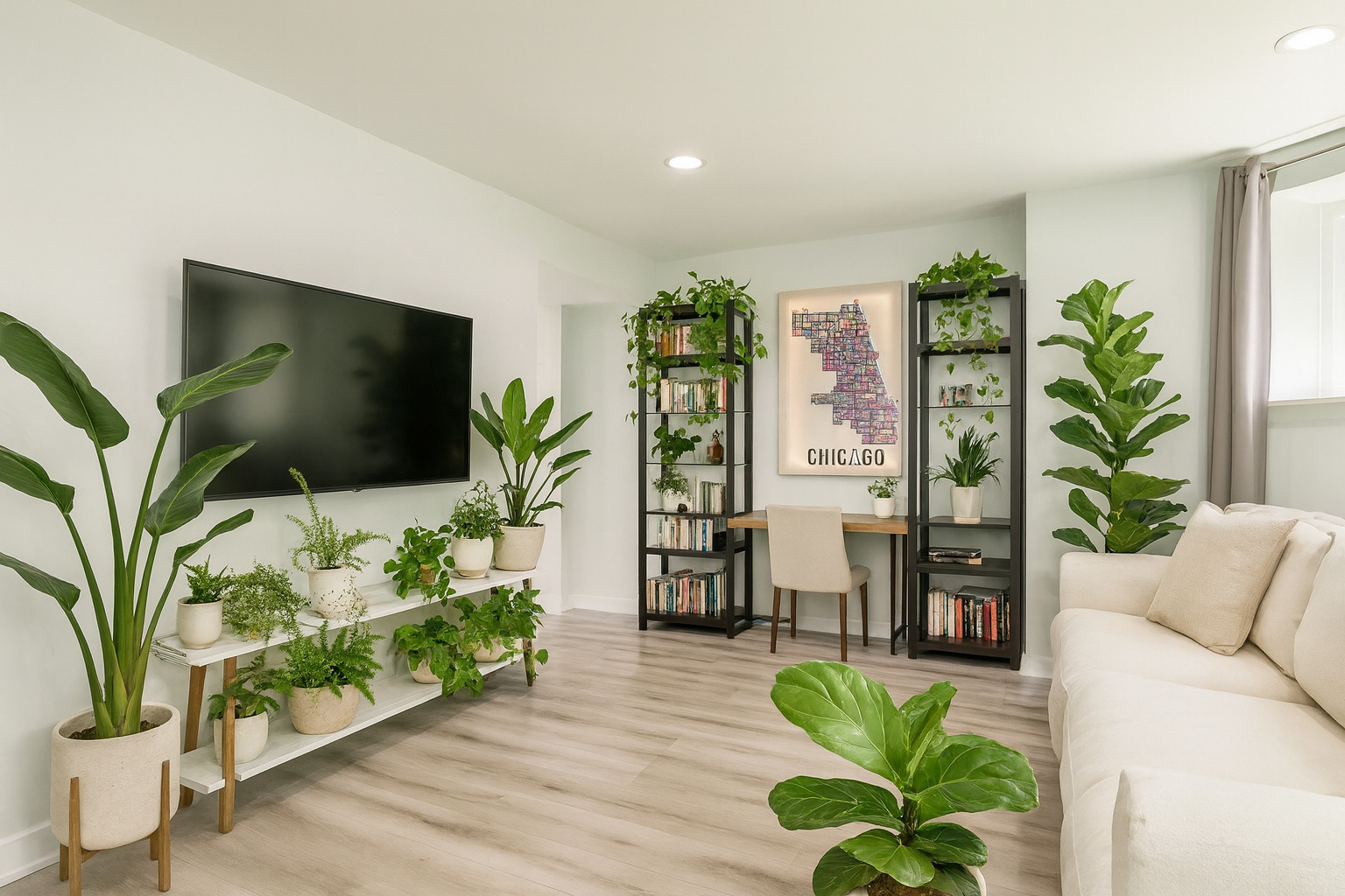 2749 North Spaulding Avenue, Unit GN Chicago, IL 60647 - Photo 11 of 40 a living room with furniture and a flat screen tv