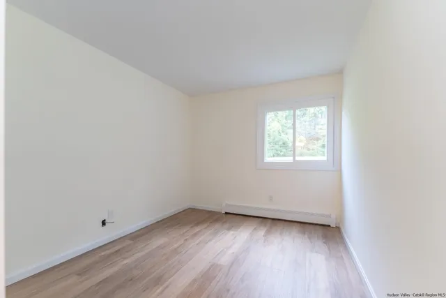 an empty room with a window