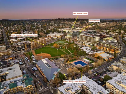 an aerial view of multiple house
