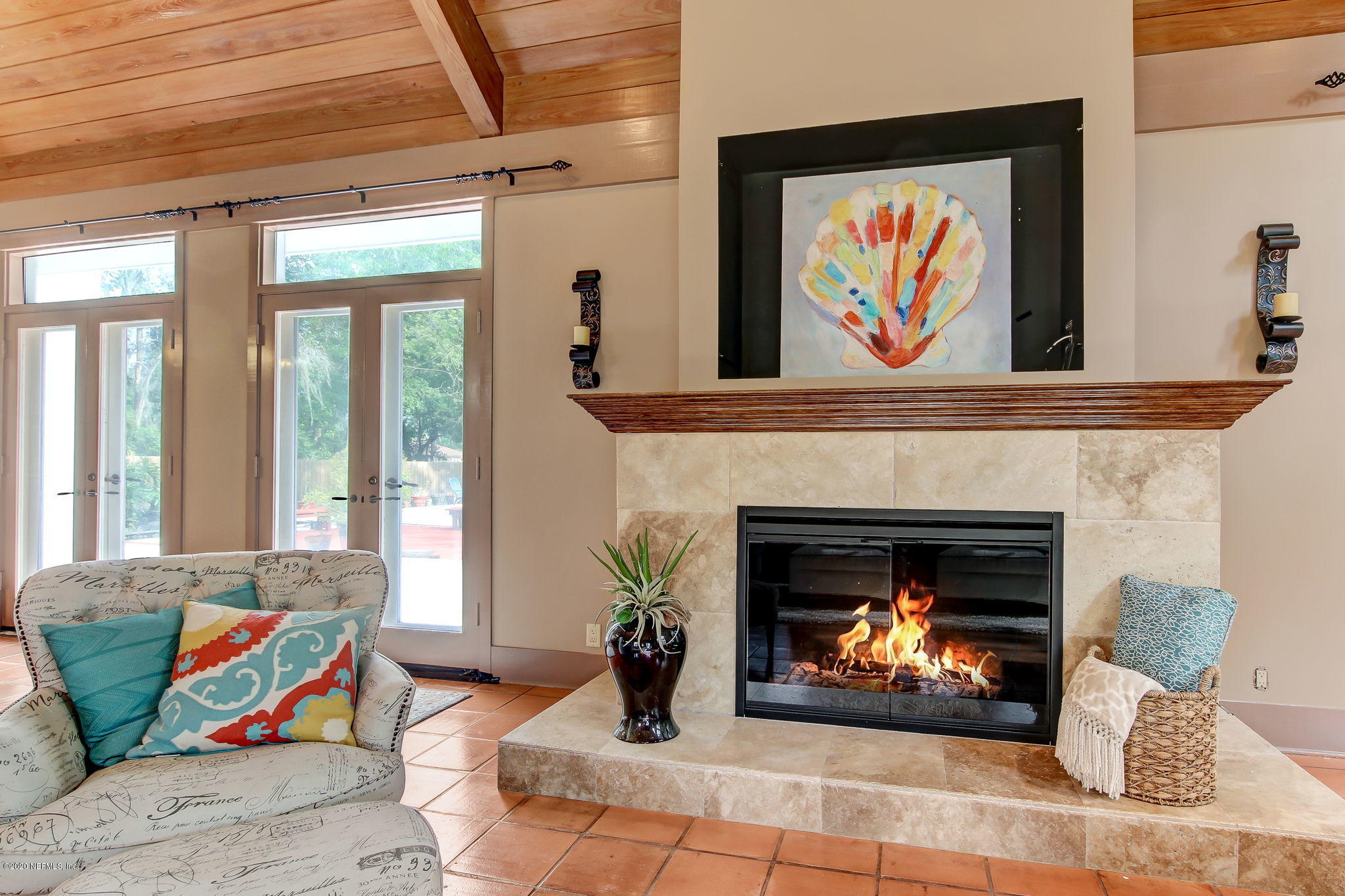 12193 Mandarin Road Jacksonville, FL 32223 - Photo 7 of 45 a living room with furniture and a fireplace