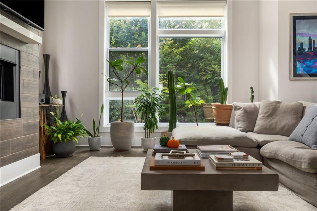 52 Reynolds Square Lane Atlanta, GA 30307 - Photo 11 of 32 a living room with furniture and a potted plant