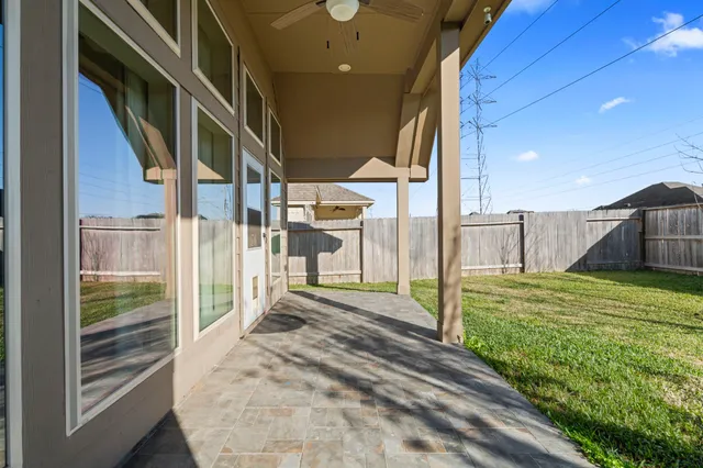 an outdoor space of a house with an outdoor space