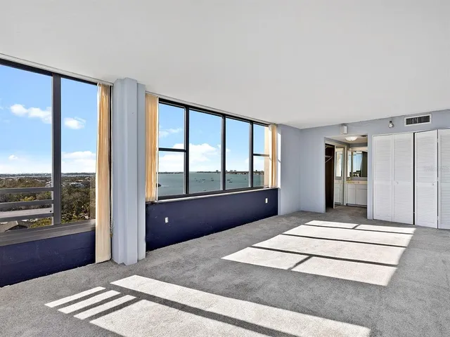 a view of a city with tall buildings