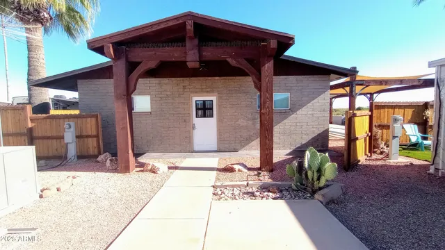 a front view of a house