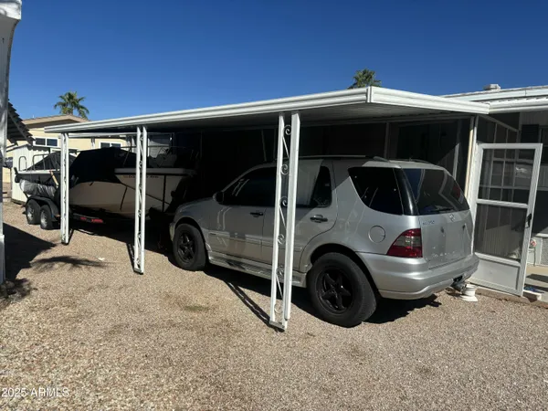 a view of a car garage