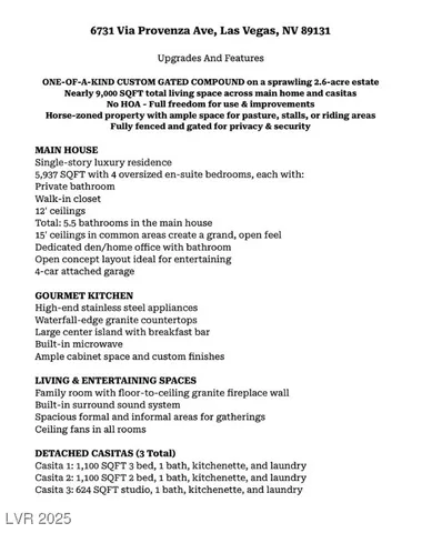 $5,350,000 | 6731 Via Provenza Avenue, Las Vegas, NV 89131