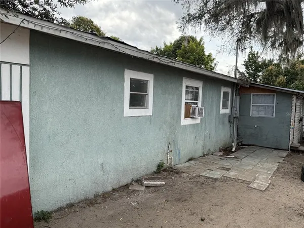 a backyard of a house