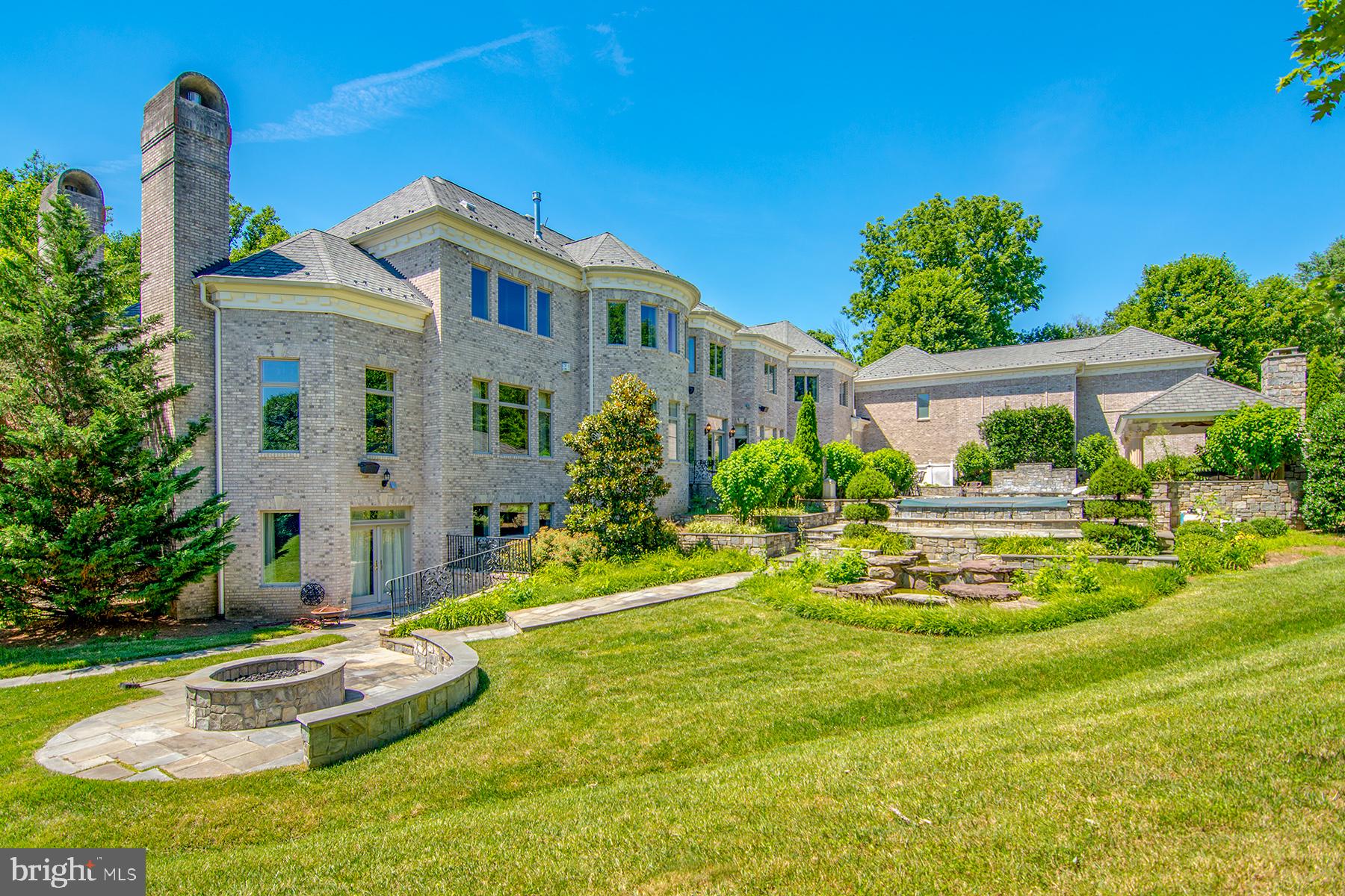 529 Springvale Road Great Falls, VA 22066 - Photo 31 of 90 Backyard has fire pit, pool patio, cabana & more