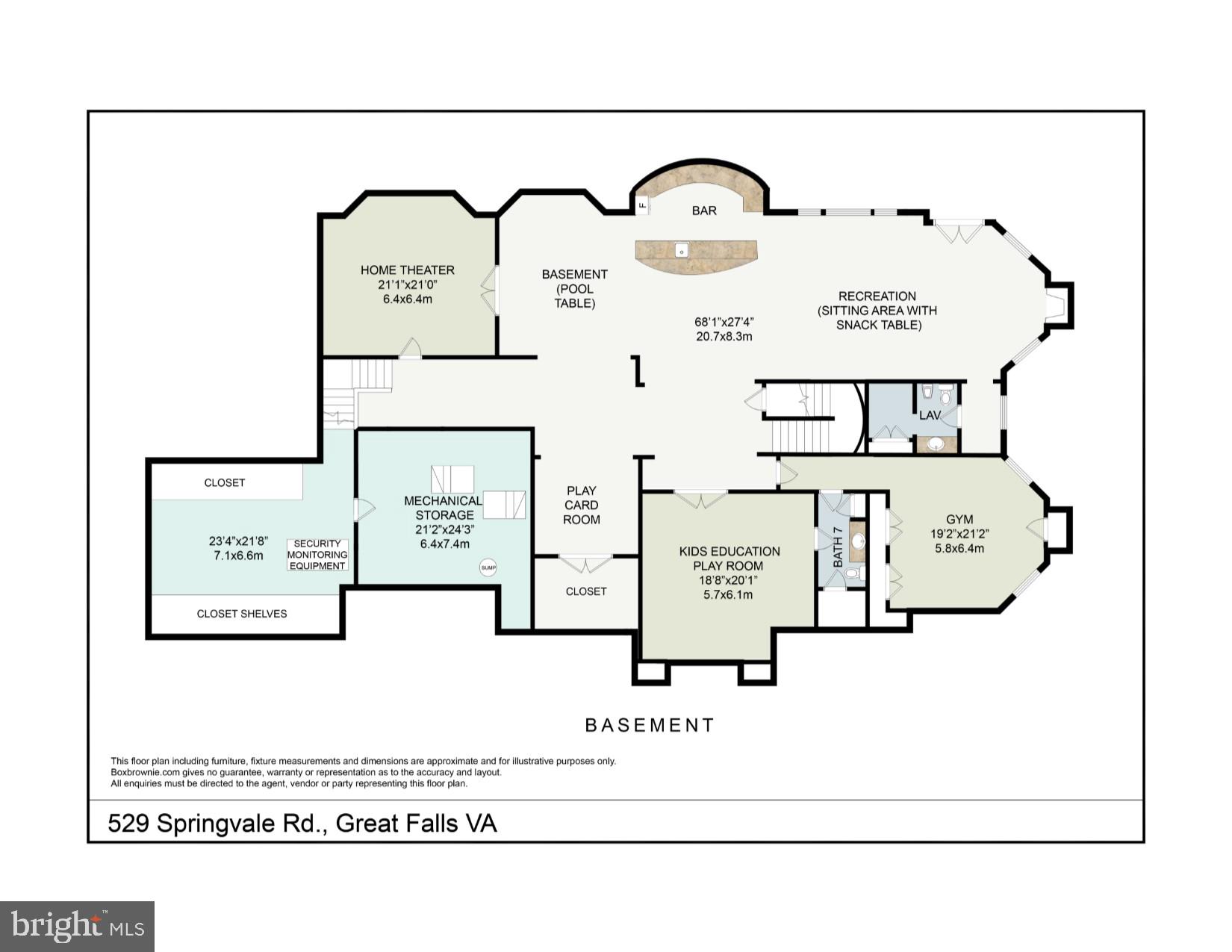 529 Springvale Road Great Falls, VA 22066 - Photo 90 of 90 Lower level floor plan